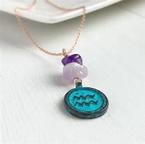 Image result for Aquarius Zodiac Necklace