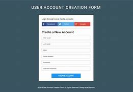 Image result for User Account Info HTML