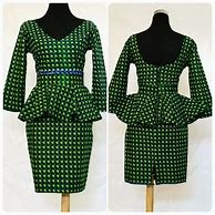 Image result for African Print Peplum Dress