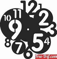 Image result for Furniture Clock DXF