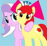 Image result for MLP Apple Bloom X Diamond Tiara Kiss