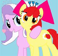 Image result for MLP Apple Bloom X Diamond Tiara Kiss