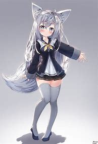 Image result for White Fox Anime Girl