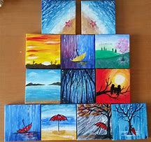 Image result for Painting On Mini Canvas