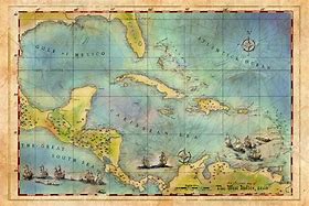 Image result for Old Caribbean Map