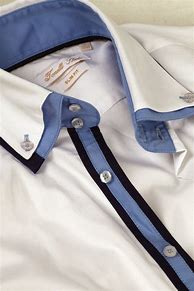 Image result for Blue Dress Shirt White Collar