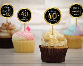 Image result for 40th Cupcake Toppers