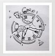 Image result for Broken Clock Ink Drawing