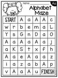 Image result for Preschool Worksheets Alphabet Maze