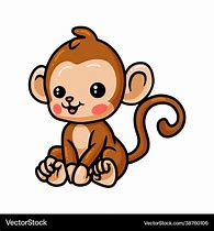 Image result for Cute Cartoon Baby Monkey