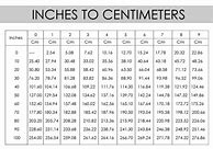 Image result for Centimeters to Inches Conversion Table