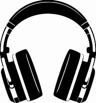 Image result for Black and White Headphones Picture Animated Square