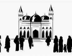 Image result for Gambar Masjid Jarak Jauh Kartun Hitam Putih