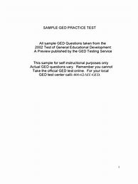 Image result for Sample of GED Test