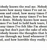 Image result for No One Knows Me Quotes