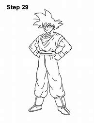 Image result for Goku Red Full Body Drawing