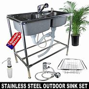 Image result for Stainless Steel Outdoor Sink