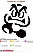 Image result for Goomba Pumpkin Stencil