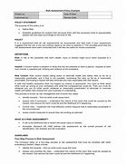 Image result for Risk Assessment Policy Template