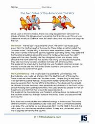 Image result for American Civil War Printable Worksheets