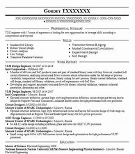 Image result for VLSI Engineer Resume Template