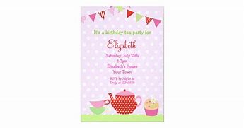 Image result for Tea Party Birthday Invitations