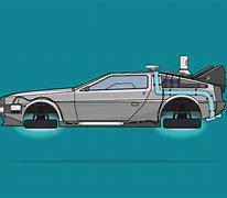 Image result for Back to the Future DeLorean Cartoon