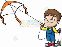 Image result for Boy Flying Kite Clip Art