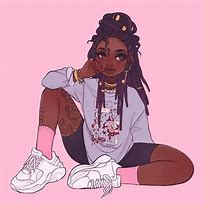 Image result for Black PFP Aesthetic Cartoon