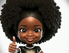 Image result for Black Cartoon Girl with Bob