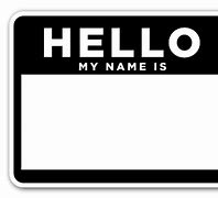 Image result for Hello My Name Is Sticker Transparent