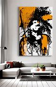 Image result for Drawn Wall Art On Living Room