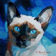 Image result for Siamese Cat Painting