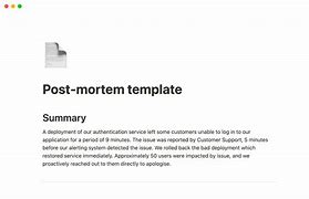 Image result for Incident Response Post-Mortem Template