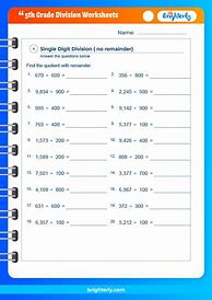 Image result for Division Worksheets Grade 5