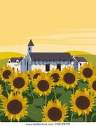 Image result for Sunflower Sun with a Barn Clip Art