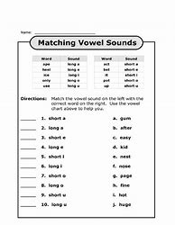 Image result for Vowel Sounds Worksheets