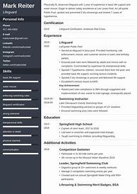 Image result for American Red Cross Lifeguard Certification Resume