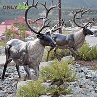 Image result for Life-Size Reindeer Statue Outdoors