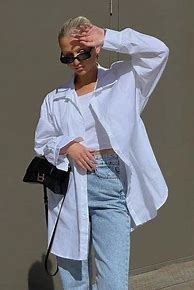 Image result for Oversized Shirt Outfit Women Idea