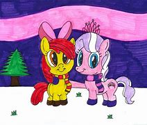 Image result for MLP Apple Bloom X Diamond Tiara Kiss