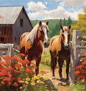 Image result for Horse Barn Painting