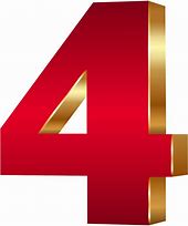 Image result for Red Number 4 Clip Art