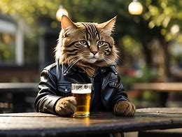 Image result for Cat Drinking Beer