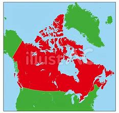 Image result for Canada Map Red