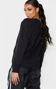 Image result for Women's Black Crew Neck Sweater