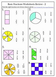 Image result for Free Printable Math Worksheets Fractions