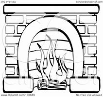 Image result for Brick Fireplace Drawing