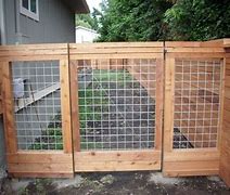 Image result for Wood Hog Wire Fence Gate