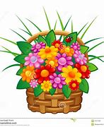 Image result for Flower Basket Clip Art